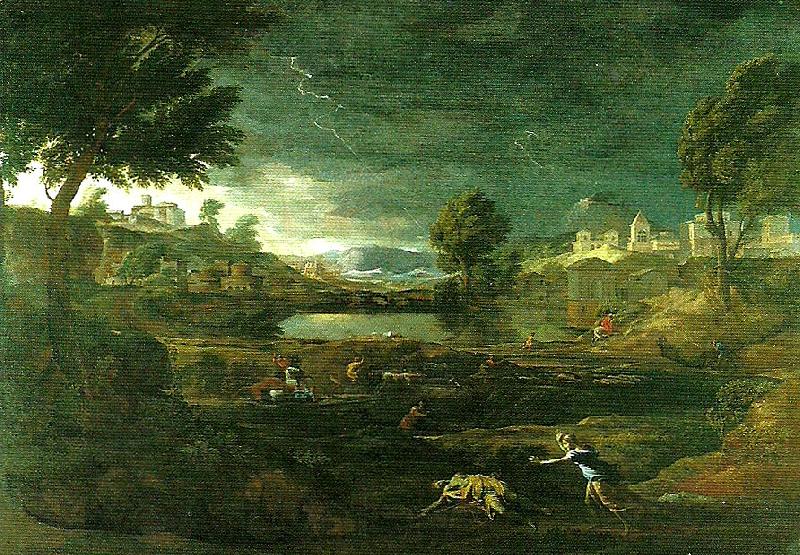 Nicolas Poussin landscape with pyramus and thisbe France oil painting art